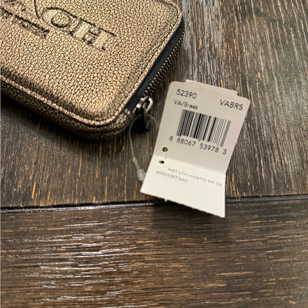 Coach Metallic Gold Hangtag Wallet Bagcharm - Picture 5 of 6